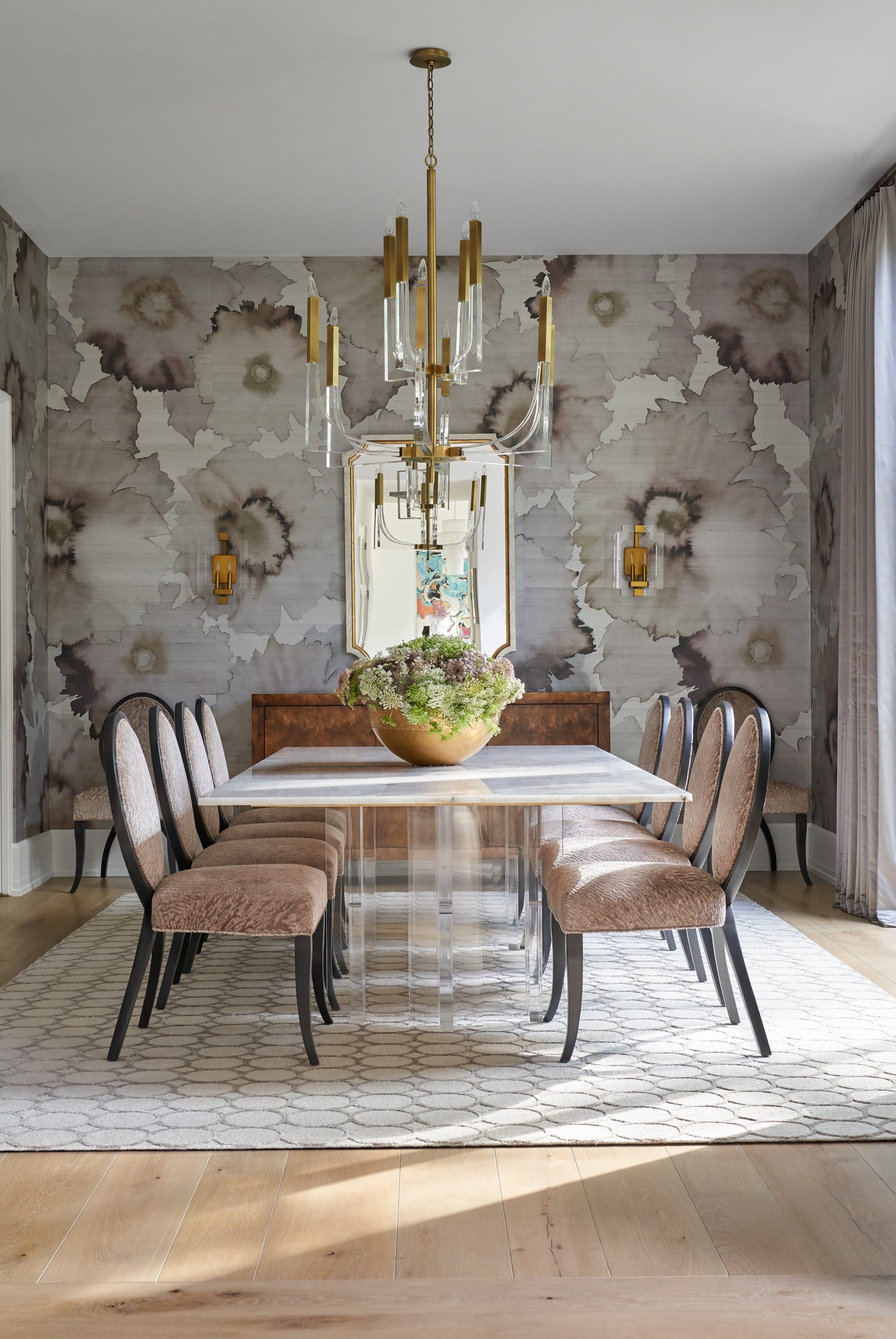 Floral Dining Room Wallpaper